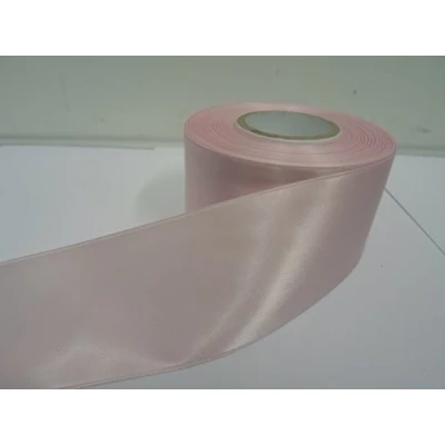 Image of 2 metres of 50mm Satin Ribbon Light Baby Pink Double Sided 50 mm 5cm 2&quot; Inch
