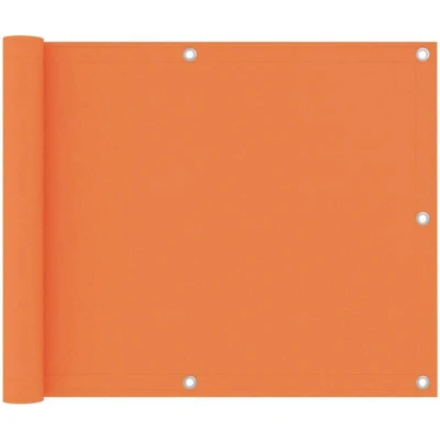Image of vidaXL Balcony Screen Orange 75x600 cm Oxford Fabric