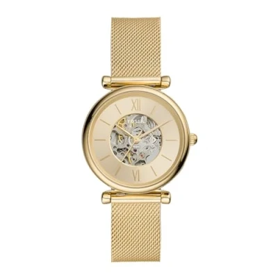Image of Fossil Watch for Women Carlie Automatic/3 Hand movement 35mm case size with a Stainless Steel strap ME3250