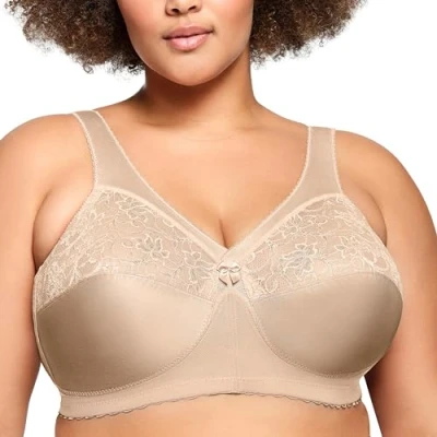 Image of Glamorise womens MagicLift Support Classic Bra, Blush, 44H