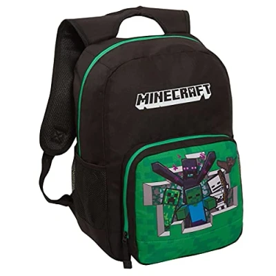 Image of Minecraft Backpack Kids Adults Large School Collage Work Laptop Bag Gaming Rucksack Gift For Gamer