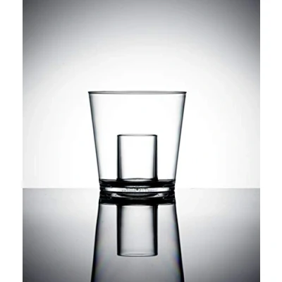 Image of Virtually Unbreakable Polycarbonate Shot Glass Elite BB Bomber CE Clear Pack of 24