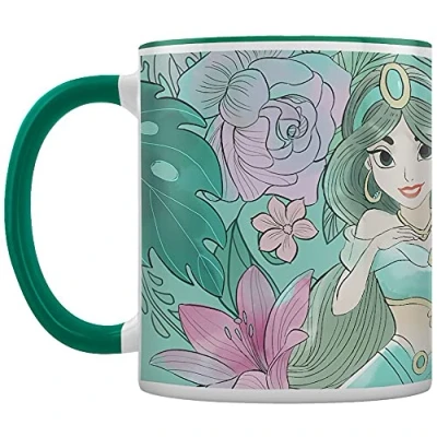 Image of Pyramid Aladdin (Floral Jasmine) Green Inner Coloured Mug