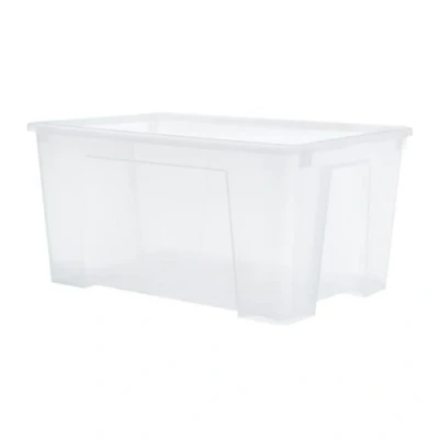 Image of SAMLA transparent Box, Width: 56 cm Depth: 39 Height: 28 Volume: 45 l
