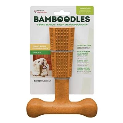 Image of Bamboodles Large Dog Chew toy Peanut Butter flavour