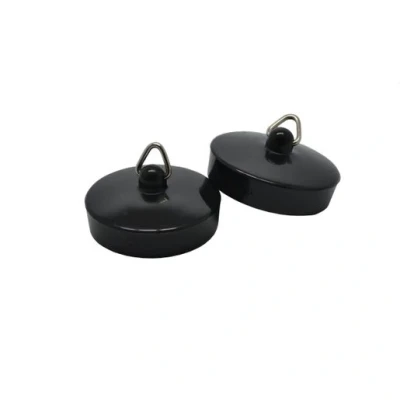 Image of Plumbright 1 3/4 In Black Bath Plug Pack of 2 10066624