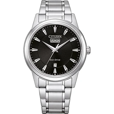 Image of Citizen Men Analogue Eco Drive Watch with Stainless Steel Strap AW0100 86E