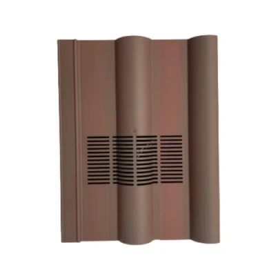 Image of Beddoes Products Inline Double Roman Vent Tile for Roof Ventilation (Breckland Brown Smooth)