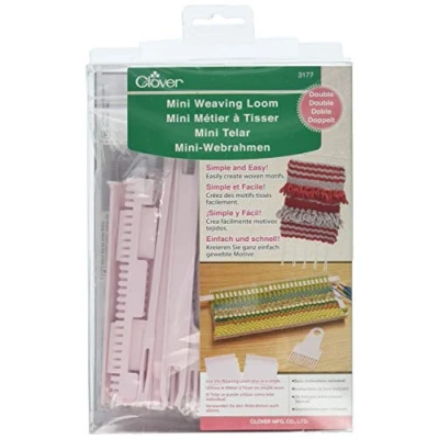 Image of Clover Mini Weaving Loom (Double), Pink, 23 x 16.5 4 cm