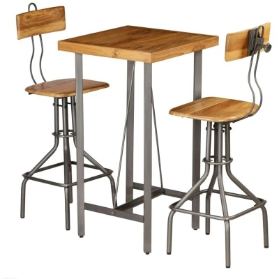 Image of vidaXL Bar Set 3 Pieces Solid Reclaimed Teak