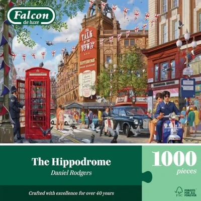 Image of Falcon The Hippodrome Beautifully Illustrated 1000 Pieces Adults Jigsaw Puzzle, Fun Activity for Home, Rainy Days, Birthday, Jumbo