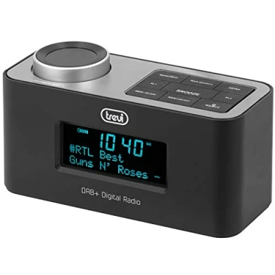 Image of Trevi Electronic Radio Alarm Clock DAB+ and FM Receiver with RDS, Large LED Display, Snooze, Sleep, Power Bank Function, aux in, USB Charge, Black, 155 x 63 79 mm
