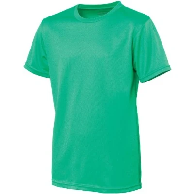 Image of AWD Just Cool Kids Breathable T Shirt Kelly Green 12/13 Years