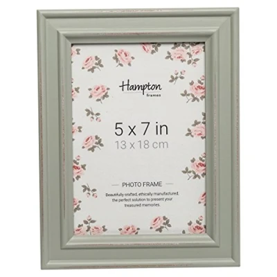 Image of Hampton Frames PALOMA Distressed Shabby Chic Picture Photo Frame Sage Green 5x7 (13x18cm) PAL301957S