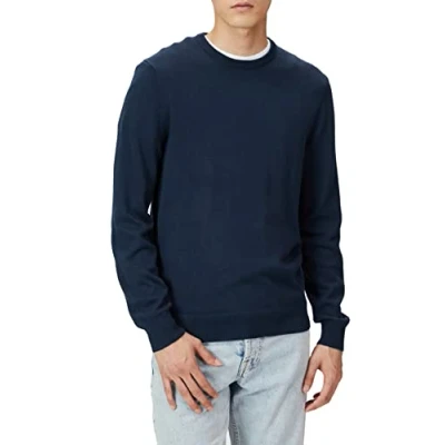 Image of Amazon Essentials Men&#039;s Crew Neck Sweater (Available in Big &amp; Tall), Navy, S