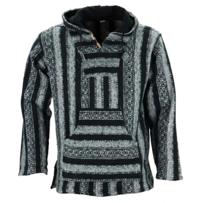 Image of LOUDelephant Brushed Cotton Baja Hoodie Black &amp; White (XX Large)