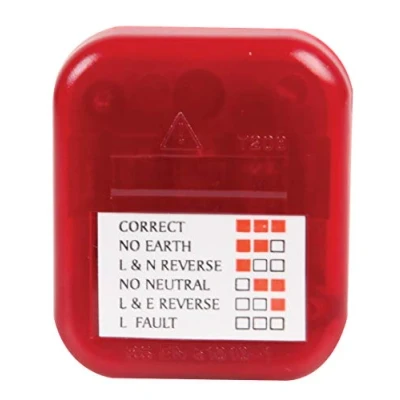 Image of PRO ELEC PELB1643 UK Mains Socket Tester ,Red, 13A, 250V 3 Pin