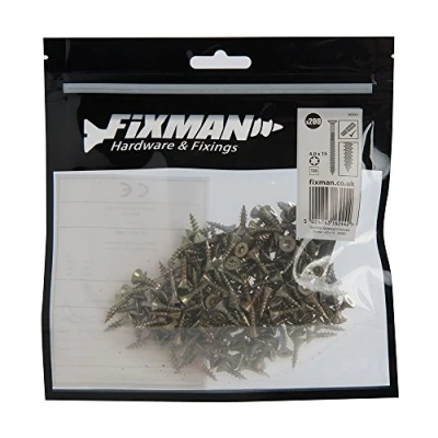 Image of Fixman 362661 Goldstar Advanced Chipboard Screws 4.0 x 15mm 200pk