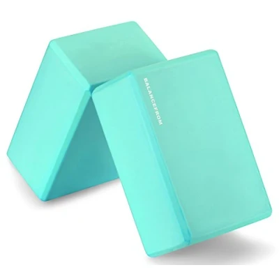 Image of Signature Fitness BalanceFrom Set of 2 High Density Yoga Blocks, 9&quot;x6&quot;x4&quot; Each, Pair (Green)