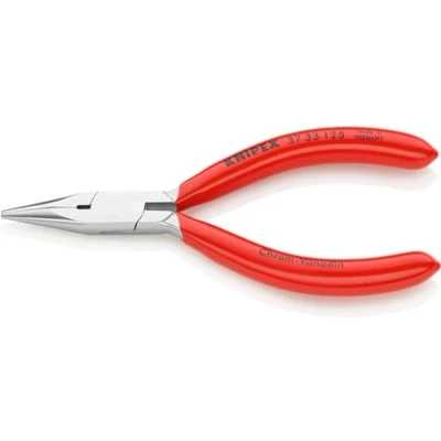 Image of Knipex Flat Nose Pliers for precision mechanics chrome plated, plastic coated 125 mm 37 33