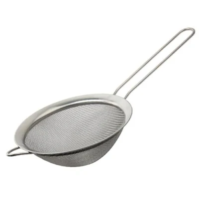 Image of Food Strainer Premium Fine Stainless Steel Mesh Kitchen Sieve Strainers, Colanders and Sifters Crafted for Quinoa Tea, Soup, Sifting, Baking, Straining More