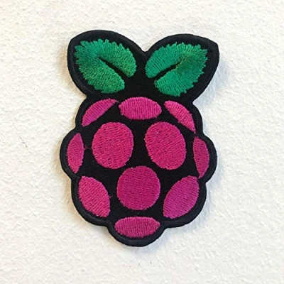 Image of Cute Little Raspberry Iron on Sew Embroidered Patch