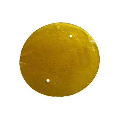 Image of VIE Naturals Capiz Shell Discs with 2 holes 45 Pcs (Gold), 5cm Diameter