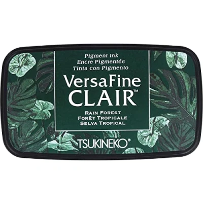 Image of Tsukineko VF CLA 551 Rain Forest Versafine Clair Ink Pad, Synthetic Material, Green, 5.6 x 9.7 2.3 cm
