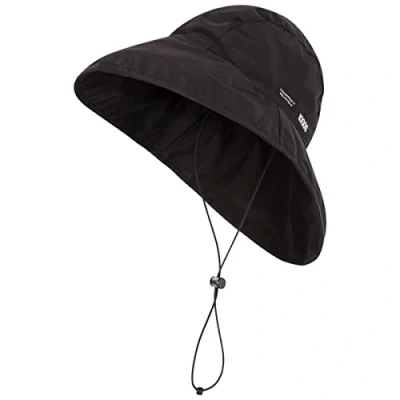 Image of Trespass Unisex Ando Waterproof Hat with Wide Brim, Black, L UK