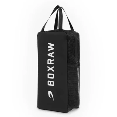 Image of BOXRAW Lineal Glove Bag Compact Boxing Gym for Gloves, Hand Wraps, Mouthguard &amp; Skipping Rope Ventilated Design with Water Bottle Pocket