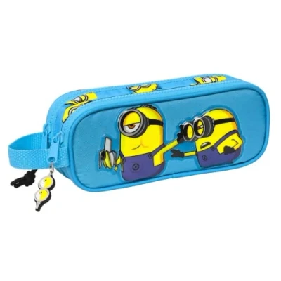 Image of SAFTA 812228513 Minionstatic Double Pencil Case 21X8X6Cm, Multicoloured