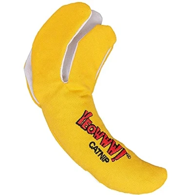 Image of Yeowww! Peeled Banana Catnip Toy For Cats, Yellow, 6&quot;