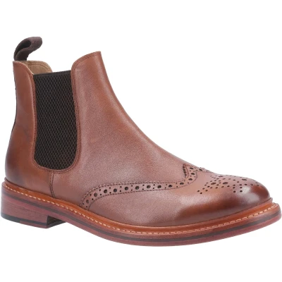 Image of Cotswold Mens Siddington Leather Goodyear Welt Boot Brown Size UK 7