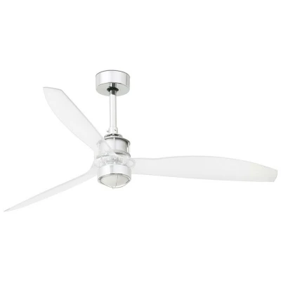 Image of Just Fan 128cm Chrome Ceiling with DC Motor, 3000K Light