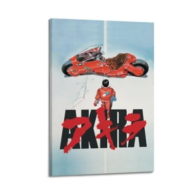 Image of Szzmyo Akira Movie Poster Decorative Painting Modern Aesthetic Canvas Bedroom Art Living Room Decoration 12x18inch(30x45cm) Frame Style