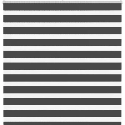 Image of vidaXL Zebra Blind Black 150x100 cm Fabric Width 145.9 Polyester