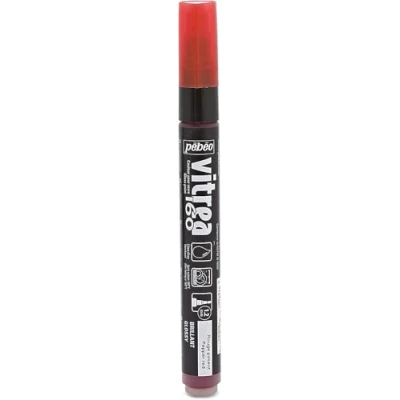 Image of Pebeo Vitrea 160 Glass Paint Glossy Marker, Pepper Red
