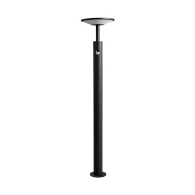 Image of LED Outdoor Lights with Sensor &#039;Fenia&#039; Motion Detector (Modern) in Black Made of Aluminium from Lucande Garden Light, Path Bollard lamp, Pillar Light
