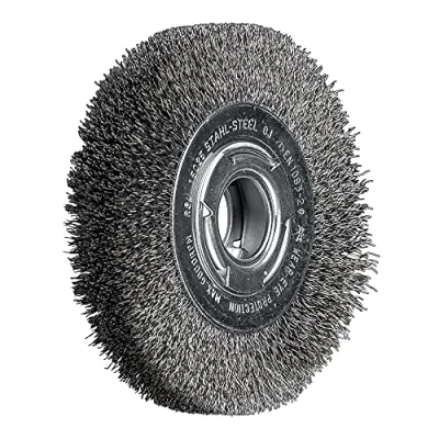 Image of PFERD POS Round Brush Wide Untwisted RBU Diameter 150 x 25 Variable Bore Steel Wire 0.30 43701209 for The Grinding Stand