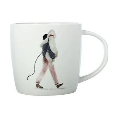Image of Maxwell &amp; Williams DX1070 Coffee Mug 400 ml Best Furry Friends Series Porcelain with Colourful Dog Motif Gift Box