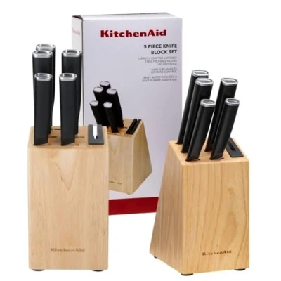 Image of KitchenAid Classic Five Piece Kitchen Knife Set with Block