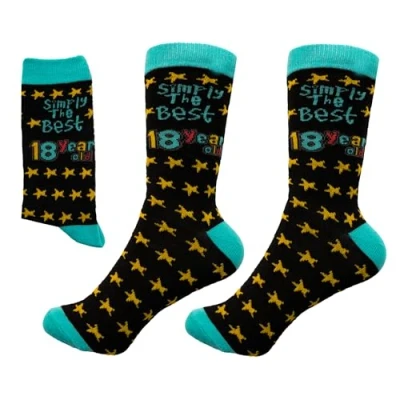 Image of SHATCHI Unisex Simply The Best 60 Year Old Gift Novelty Socks For 60th Birthday Keepsake Her Him, Black And Purple