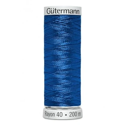 Image of Gutermann No 40 Sulky Rayon Embroidery Thread 200m 1253 Navy Each
