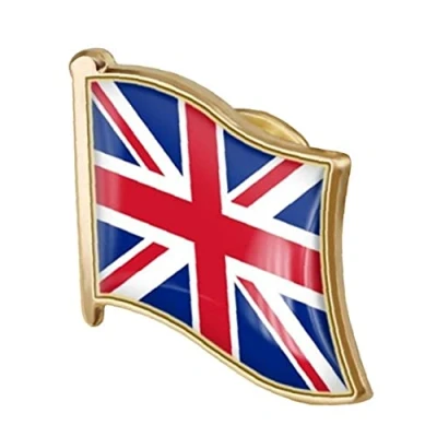 Image of 1pc Union Badge Metal Lapel Pin United Kingdom Flag British Patriotic Badges