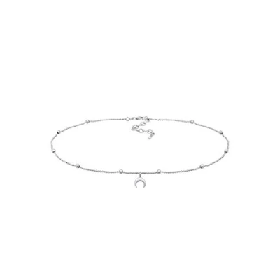 Image of Elli 925 Sterling Silver Choker Crescent Pendant Astro 0110160517_36