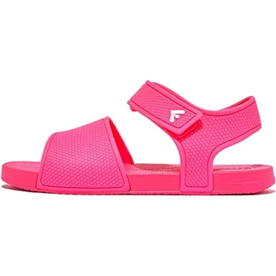 Image of Fitflop iQUSHION Kids Junior Ergonomic Back Strap Sandals, Pink Jam, 11 UK Child