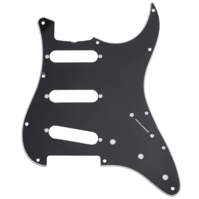 Image of Musiclily Pro 11 Hole 62 Strat SSS Guitar Pickguard for MIJ JPN Japan Stratocaster,3Ply Black