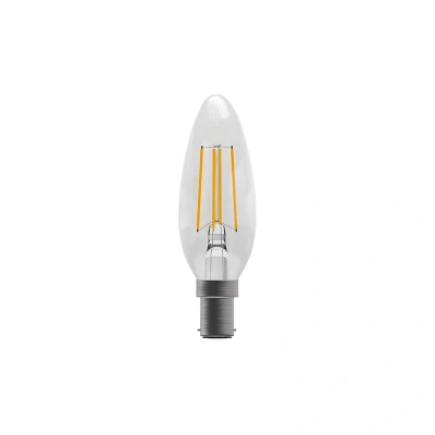 Image of Dimmable Clear LED Filament Candle B15 2700K 3.3W Bell Lighting