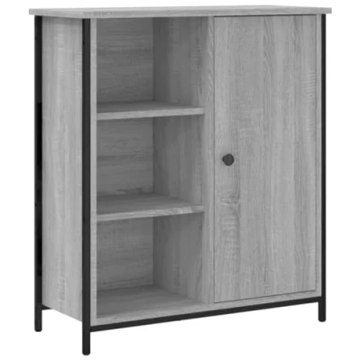 Image of vidaXL Grey Sonoma Sideboard Spacious Engineered Wood Hallway Storage Cabinet with Stability Features and Sleek Design