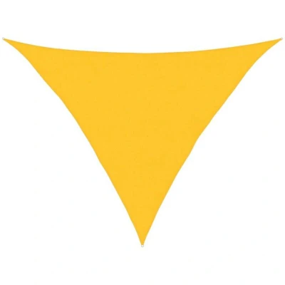 Image of vidaXL Sunshade Sail 160 g/m² Triangular Yellow 5x5x6 m HDPE